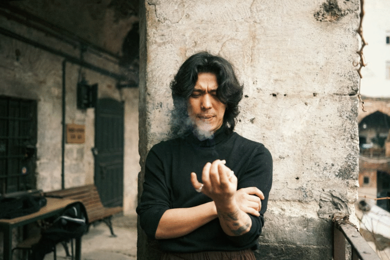 A man smoking