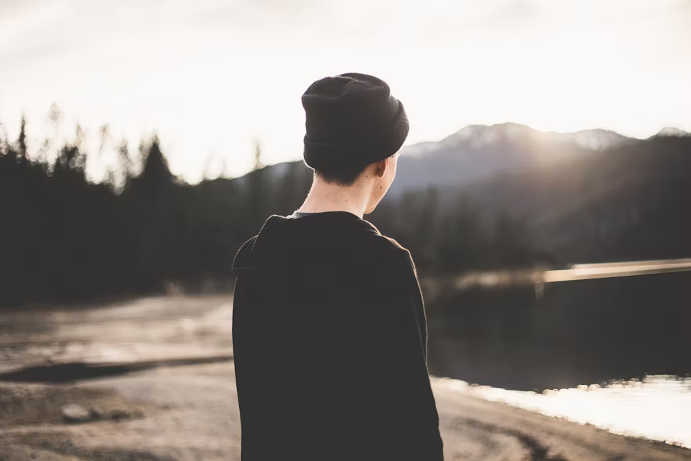 A person’s back after getting substance abuse treatment