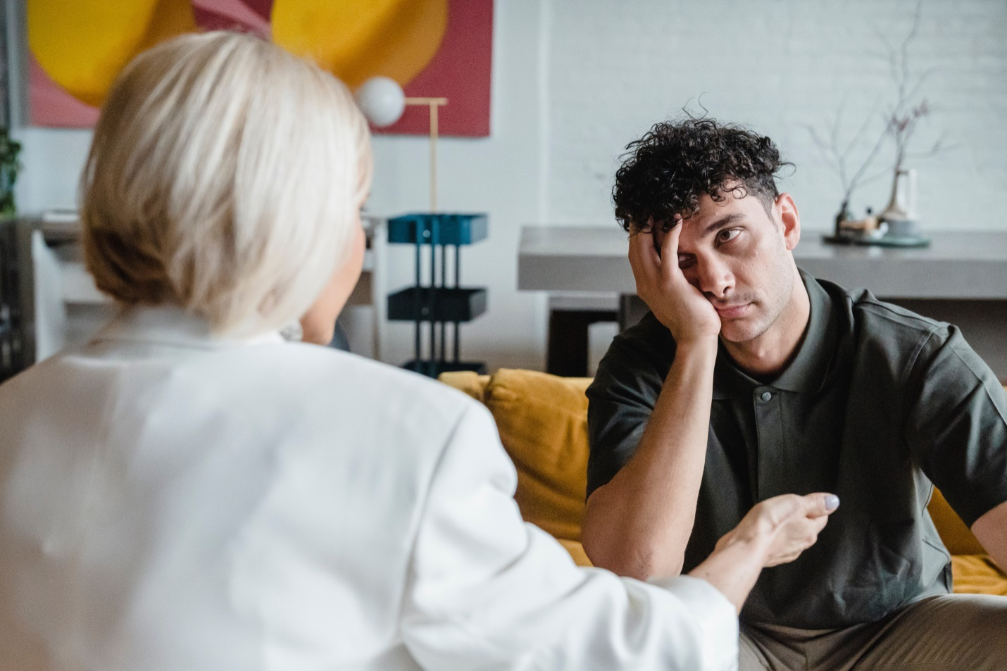 A therapist with a patient