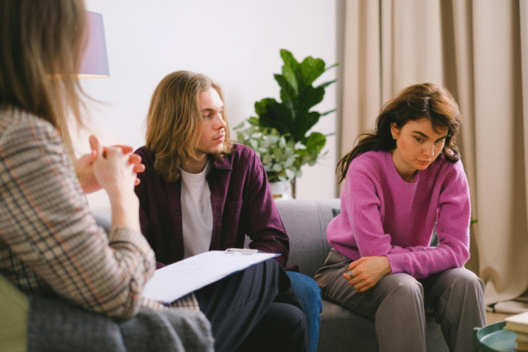 A therapist with a patient