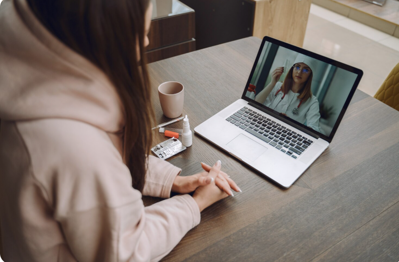 Clinician speaking with a patient during a personalized one-on-one rehab consultation