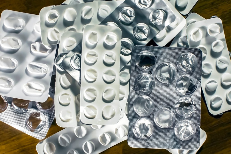 An image of empty packs of pills