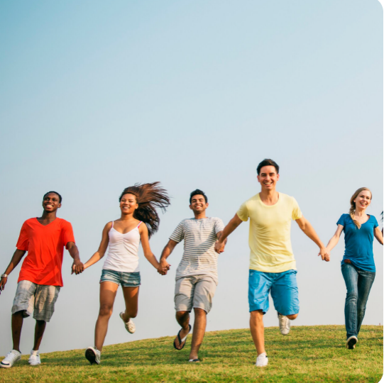 Group of people supporting each other representing social recovery networks and sobriety success