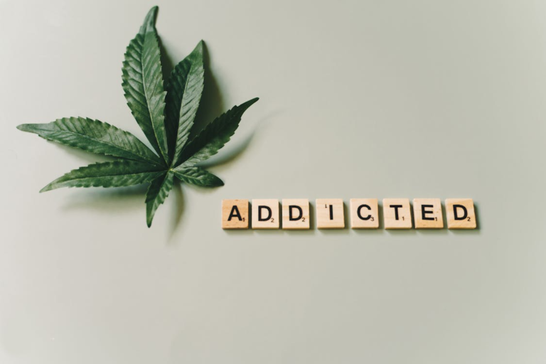Addiction word written with scrabble tiles