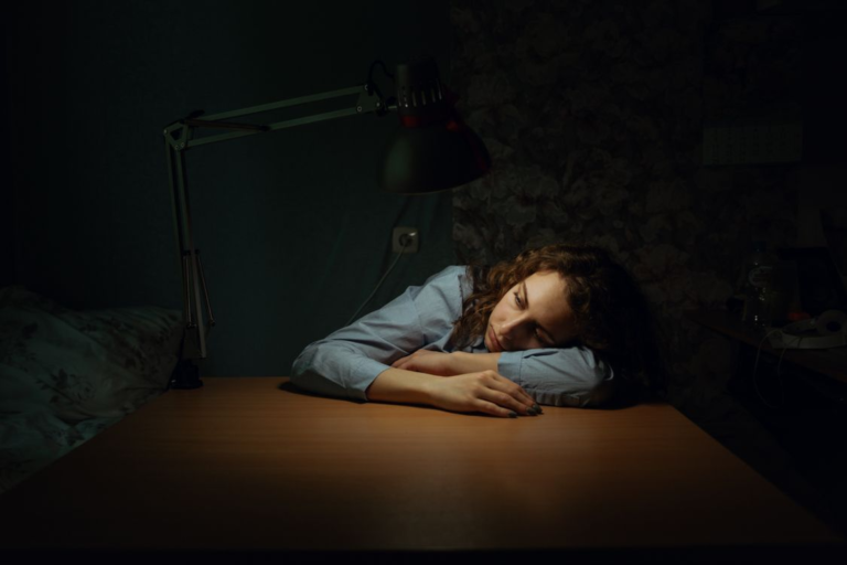 A woman experiencing emotional fatigue