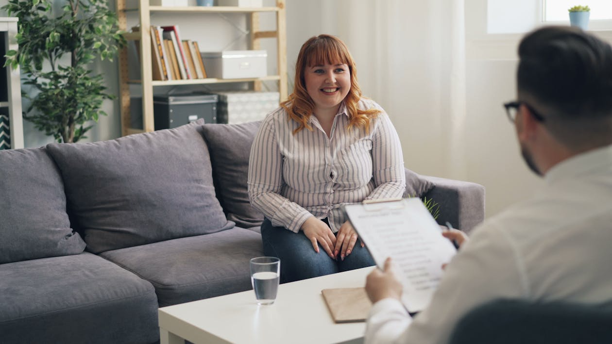 An image of a person during a therapy session